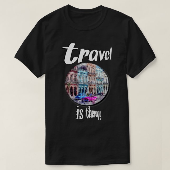 Reisen ist Therapie (2) T-Shirt (Design vorne)