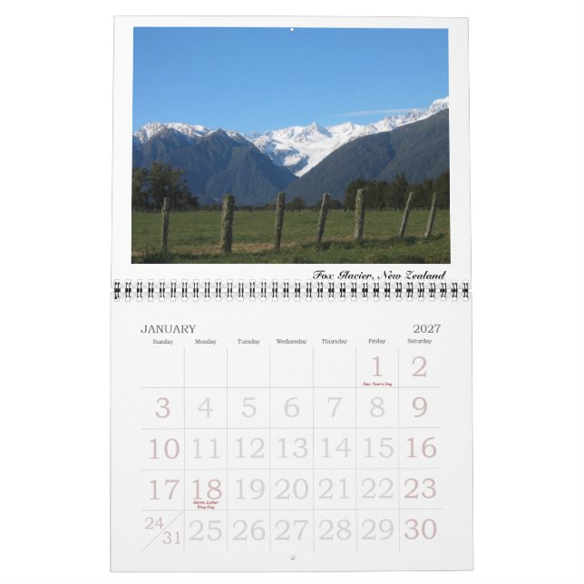 Reisen Kalender (Jan 2027)
