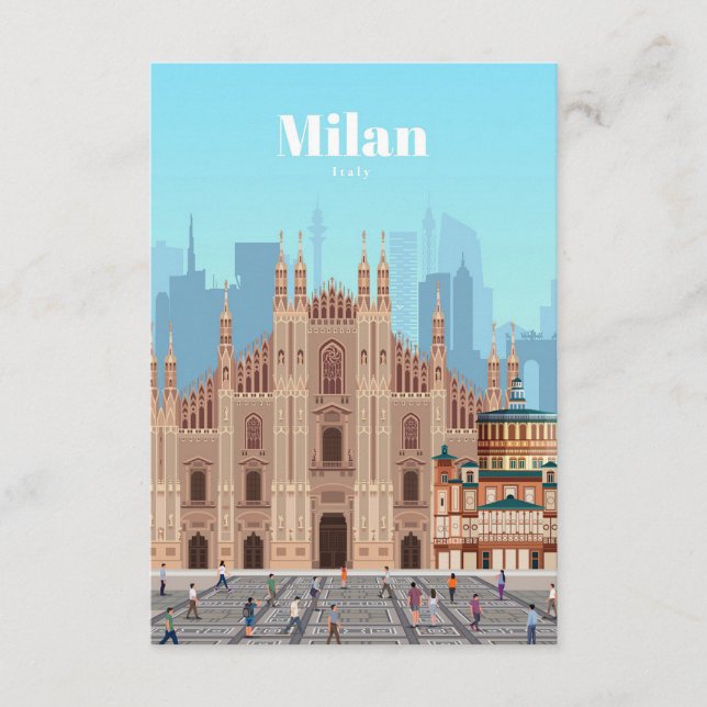 Reisen Kunst nach Mailand Italien Begleitkarte (Vorderseite)