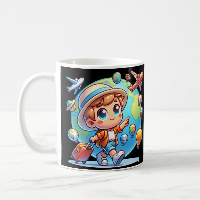 Reisen, Lächeln, wiederholen Kaffeetasse (Links)