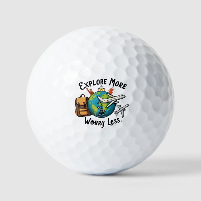 Reisen Mehr sehen Sie mehr fühlen Sie sich leben Golfball (Vorderseite)