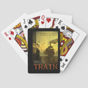 Reisen mit dem Zug in alten Zeiten Spielkarten