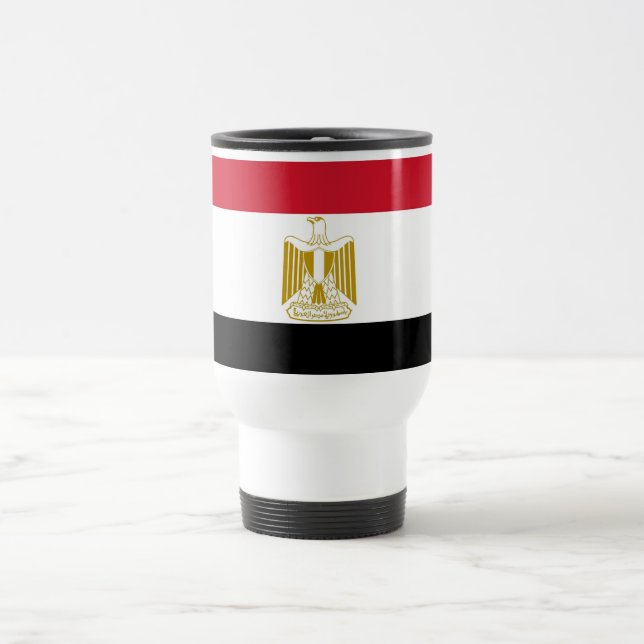 Reisen mit der Flagge Ägyptens Reisebecher (Mittel)