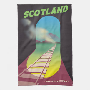 Reisen mit Komfort Schottland Geschirrtuch