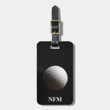 Reisen Monogram Sports White Golf Ball auf Black