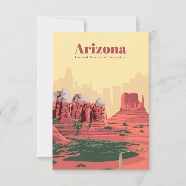 Reisen nach Arizona RSVP Karte (Vorderseite)