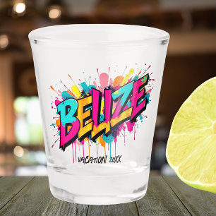 Reisen nach Belize Graffiti-Art Schnapsglas