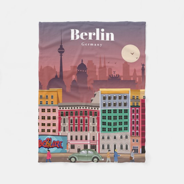 Reisen nach Berlin Deutschland Fleecedecke (Vorderseite)