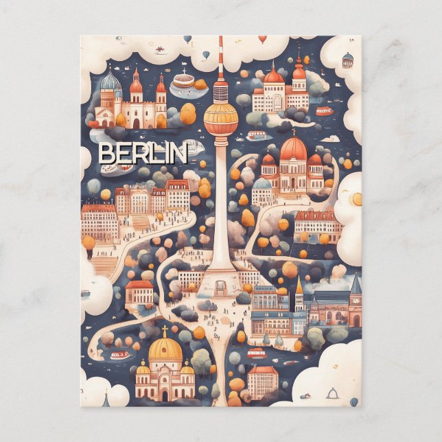 Reisen nach Berlin Deutschland Postkarte (Vorderseite)