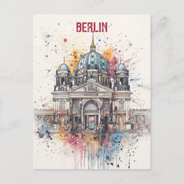Reisen nach Berlin Deutschland Postkarte (Vorderseite)