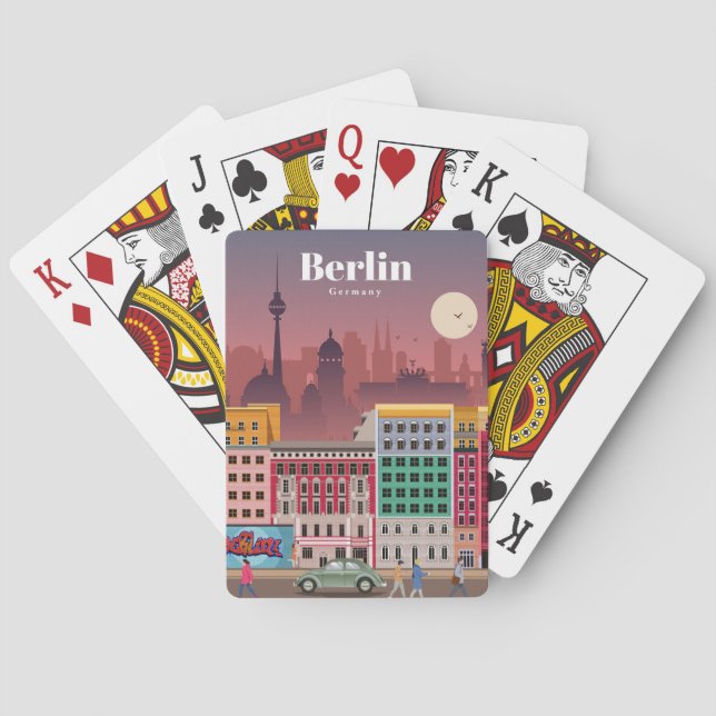 Reisen nach Berlin Deutschland Spielkarten (Rückseite)