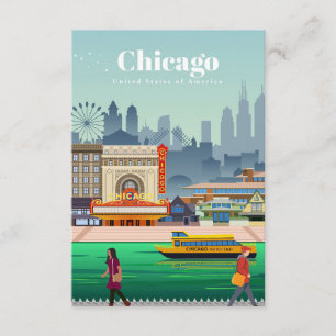 Reisen nach Chicago Begleitkarte