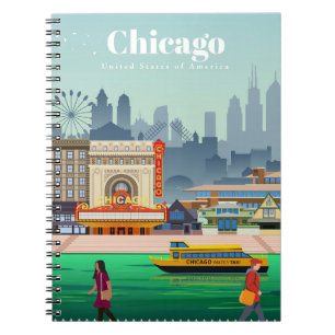 Reisen nach Chicago Notizblock