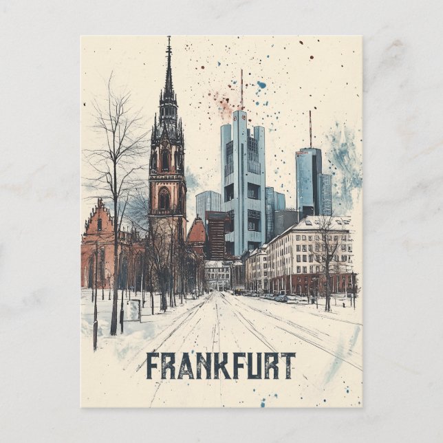 Reisen nach Frankfurt am Main Deutschland Postkarte (Vorderseite)