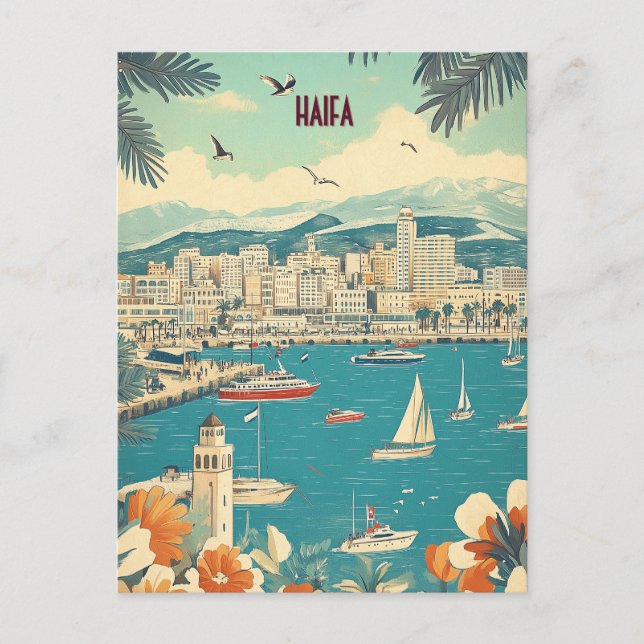 Reisen nach Haifa Israel Postkarte (Vorderseite)