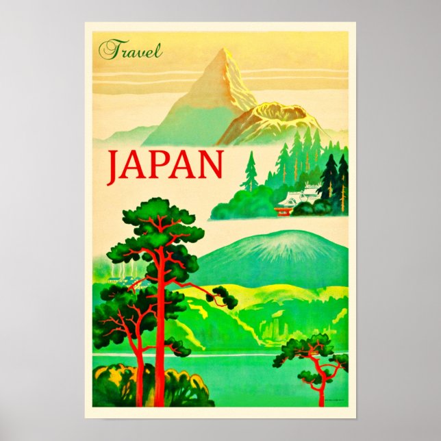 Reisen nach Japan Vintag Poster (Vorne)