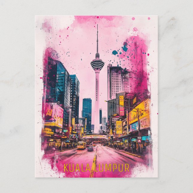 Reisen nach Kuala Lumpur Malaysia Postkarte (Vorderseite)