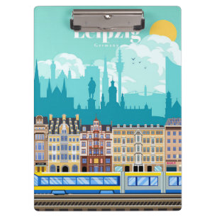 Reisen nach Leipzig Deutschland Klemmbrett