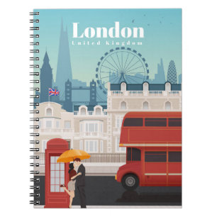 Reisen nach London England Notizblock