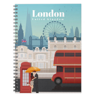 Reisen nach London England Notizblock