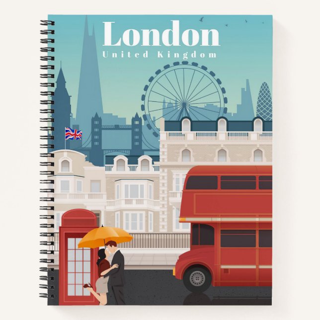 Reisen nach London England Notizbuch (Vorderseite)