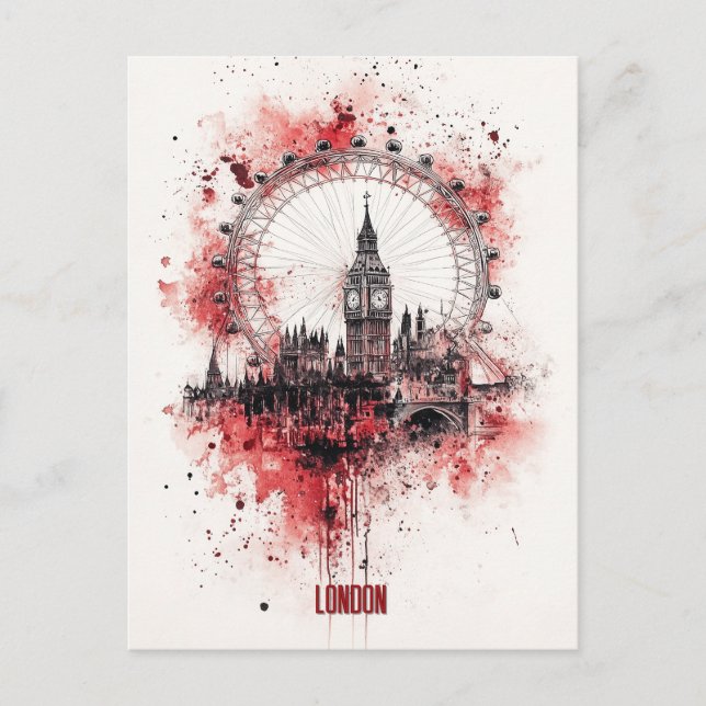 Reisen nach London England Postkarte (Vorderseite)
