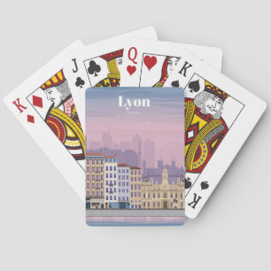 Reisen nach Lyon Frankreich Spielkarten