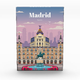 Reisen nach Madrid Spanien Fotoblock