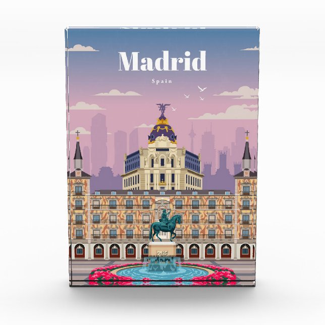 Reisen nach Madrid Spanien Fotoblock (Vorderseite)