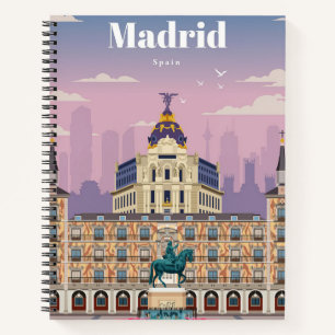 Reisen nach Madrid Spanien Notizbuch
