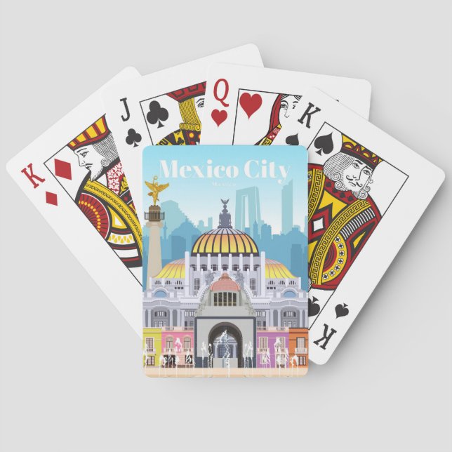 Reisen nach Mexiko Stadt Spielkarten (Rückseite)