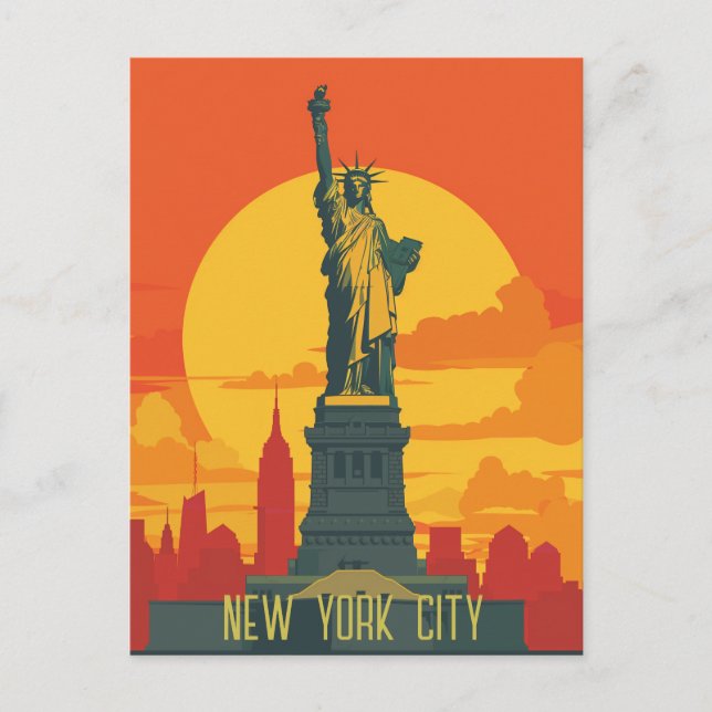 Reisen nach New York City Postkarte (Vorderseite)
