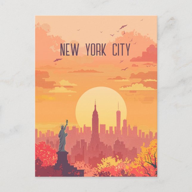 Reisen nach New York City Postkarte (Vorderseite)