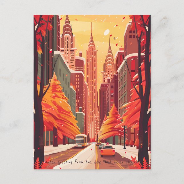 Reisen nach New York City Postkarte (Vorderseite)
