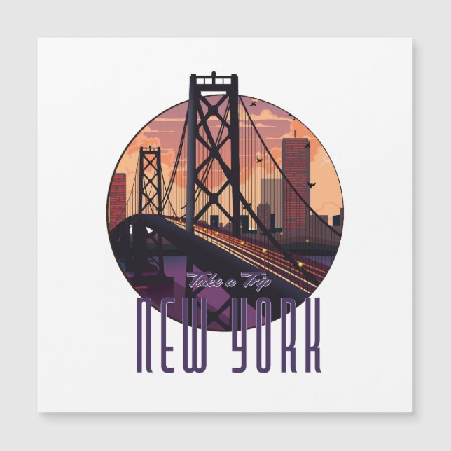 Reisen nach New York Magnetkarte (Vorderseite)