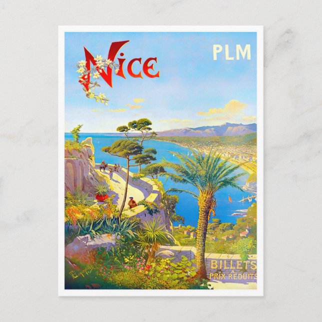 Reisen nach Nice France Postkarte (Vorderseite)