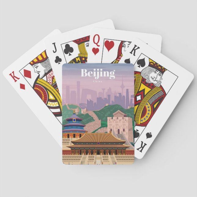 Reisen nach Peking China Spielkarten (Rückseite)