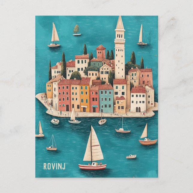 Reisen nach Rovinj Kroatien Postkarte (Vorderseite)