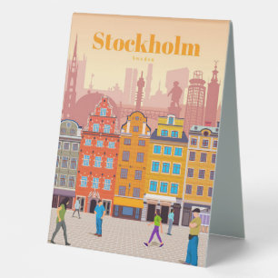 Reisen nach Stockholm Tischaufsteller
