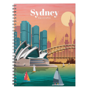 Reisen nach Sydney Australien Notizblock