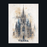Reisen nach Wien Österreich Postkarte<br><div class="desc">Diese Reisepostkarte zeigt eine vom Stephansdom,  Wien - Österreich inspirierte Abbildung. Diese Postkarte ist ideal für Reisende,  die Wien besuchen wollen,  oder für diejenigen,  die Wien bereisen haben und eine Postkarte an ihre Familie oder Freunde schicken.</div>