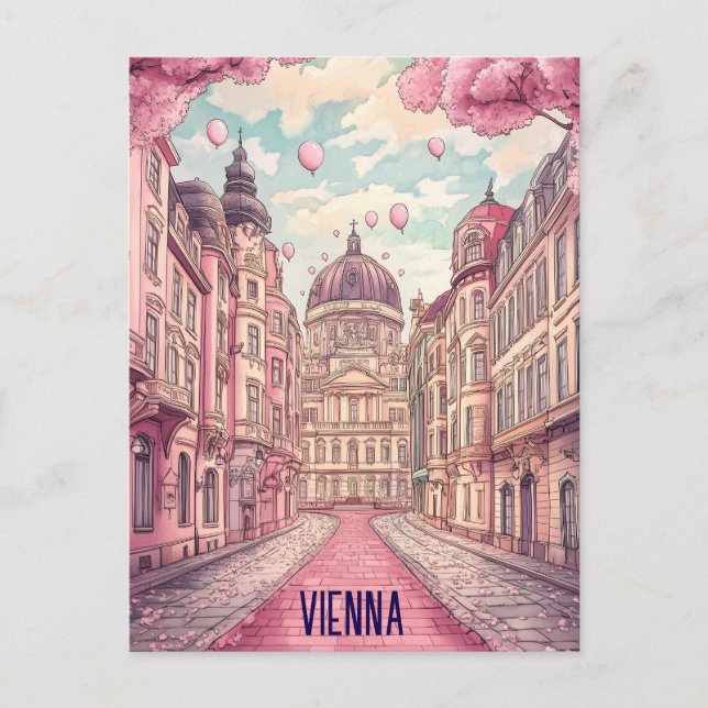 Reisen nach Wien Österreich Postkarte (Vorderseite)