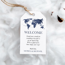 Reisen Navy Blue Hochzeit in Urlaubsort WELCOME Geschenkanhänger