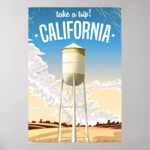 Reisen Retro California Reiseplakat Poster