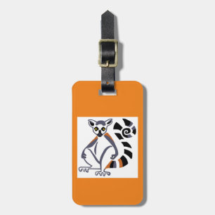 Reisen - Rings-Taille LEMUR - Wildnis - Orange Gepäckanhänger