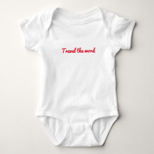 Reisen Sie das Wort Jersey Bodysuit Baby Strampler