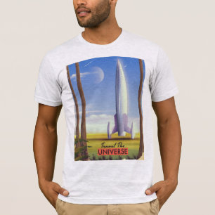 Reisen Sie durch die Universe Retro Space Art. T-Shirt