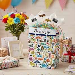 Reisen Sie durch die Welt mit einem mittelgroßen G Mittlere Geschenktüte