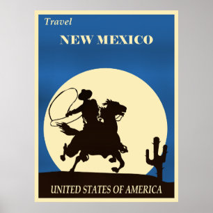 Reisen Sie durch New Mexico Poster