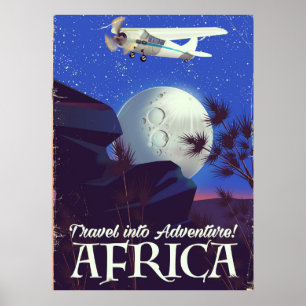 Reisen Sie ins Abenteuer! Afrika Poster